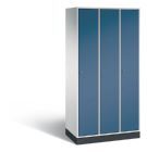 C+P Garderobenspind Intro 3 Abteile 1950 x 920 x 490 mm lichtgrau fernblau