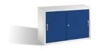 C+P Schiebetürenschrank Acurado 2000 Stahlkonstruktion blau 1200 x 500 x 790 mm