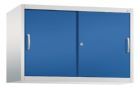 C+P Stahl Schiebetürenschrank Acurado 2000 in enzianblau 1200 x 500 x 790 mm