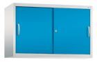 C+P Stahl Schiebetürenschrank Acurado 2000 lichtblau 1200 x 400 x 790 mm