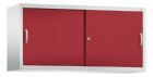 C+P Stahl Schiebetürenschrank Acurado 2000 rubinrot 1600 x 500 x 790 mm