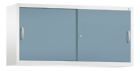 C+P Stahl Schiebetürenschrank als Aufsatz Acurado horizontblau 1600 x 400 x 790 mm