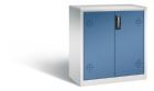 C+P Umweltschrank Serie 89 mit 2 PE Wannen fernblau 930 x 500 x 1000 mm