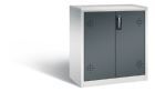 C+P Umweltschrank mit 2 Stahlwannen Türen in dunkelgrau 930 x 500 x 1000 mm
