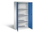 C+P Umweltschrank mit 4 Stahlwannen enzianblau 930 x 500 x 1950 mm