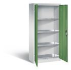 C+P Umweltschrank mit 4 Stahlwannen je 20 Liter resedagrün 930 x 500 x 1950 mm