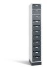 C+P Schmaler Verteilerschrank 11 Fächer lichtgrau anthrazit 320 x 490 x 1950 mm