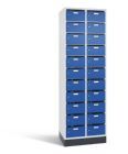 C+P Verteilerschrank 22 Fächer 1950 x 620 x 490 mm lichtgrau enzianblau