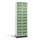 C+P Verteilerschrank 22 Fächer 1950 x 620 x 490 mm lichtgrau resedagrün