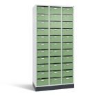 C+P Verteilerschrank Serie 8170 33 Fächer 1950 x 920 x 490 mm lichtgrau resedagrün