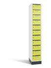 C+P Verteilerschrank 11 Fächer 1950 x 320 x 490 mm weiß viridingrün