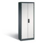 C+P Werkstattschrank mit Zylinderschloss grau hellgrau 700 x 400 x 1950 mm