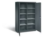 C+P Stahl Werkstattschrank 10 Fächer Flügeltüren in anthrazit 1200 x 500 x 1950 mm