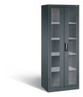 C+P Werkstattschrank aus Stahl mit Fenstertüren anthrazit 700 x 500 x 1950 mm