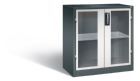 C+P Werkstattschrank mit Fenster und Fachboden lichtgrau 930 x 500 x 1000 mm