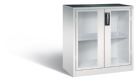 C+P Werkstattschrank mit Fenster und Fachboden lichtgrau 930 x 500 x 1000 mm