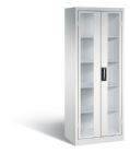 C+P Hoher Werkstattschrank mit Fenster lichtgrau 700 x 500 x 190 mm