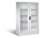 C+P Werkstattschrank Serie 89 mit Fenster H 1950 x B 1200 x T 600 mm in lichtgrau