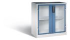 C+P Werkstattschrank mit Fenster und Fachboden fernblau 930 x 500 x 1000 mm