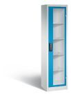 C+P Werkstattschrank mit Fenster 4 Fachböden lichtblau 502 x 400 x 1950 mm