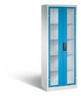 C+P Werkstattschrank mit Fenstertüren lichtblau 700 x 400 x 1950 mm