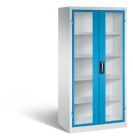 C+P Werkstattschrank mit Fenstertüren lichtblau 930 x 600 x 1950 mm