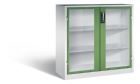 C+P Werkstattschrank Serie 89 mit 2 Fenster resedagrün 1200 x 500 x 1200 mm