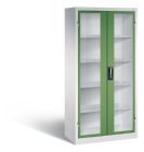 C+P Werkstattschrank mit Fenstertüren resedagrün 930 x 500 x 1950 mm