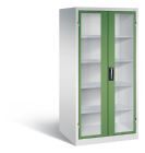 C+P Werkstattschrank mit Fenster 1950 x 930 x 800 mm lichtgrau resedagrün