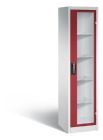 C+P Werkstattschrank mit Fenster aus Acrylglas rubinrot 502 x 500 x 1950 mm