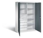C+P Werkstattschrank mit 8 Schubladen 1950 x 1200 x 500 mm lichtgrau anthrazit