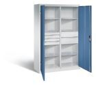 C+P Werkstattschrank Serie 89 mit 6 Schubladen Höhe 1950 mm lichtgrau fernblau