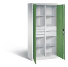 C+P Werkstattschrank mit 6 Schubladen in resedagrün 930 x 500 x 1950 mm