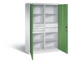 C+P Werkstattschrank mit 6 Schubladen 1950 x 1200 x 500 mm lichtgrau resedagrün