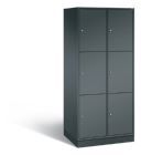 C+P XL Schließfachschrank Intro 6 Fächer 1950 x 820 x 590 mm in anthrazit