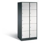 C+P XL Schließfachschrank Intro 10 Fächer 1950 x 820 x 590 mm anthrazit lichtgrau