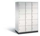 C+P XL Schließfachschrank Intro 15 Fächer 1950 x 1220 x 590 mm in lichtgrau