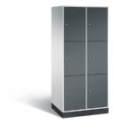 C+P XL Schließfachschrank Intro 6 Fächer 1950 x 820 x 590 mm lichtgrau anthrazit