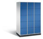 C+P XL Schließfachschrank Intro 15 Fächer 1950 x 1220 x 590 mm lichtgrau enzianblau