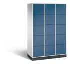 C+P XL Schließfachschrank Intro 15 Fächer 1950 x 1220 x 490 mm lichtgrau fernblau