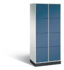 C+P XL Schließfachschrank Intro 8 Fächer 1950 x 820 x 490 mm lichtgrau fernblau