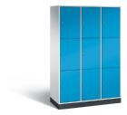 C+P XL Schließfachschrank Intro 9 Fächer 1950 x 1220 x 490 mm lichtgrau lichtblau