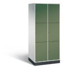 C+P XL Schließfachschrank Intro 6 Fächer 1950 x 820 x 590 mm lichtgrau resedagrün