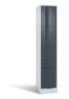 C+P Schließfachschrank Resisto XL 4 Fächer dunkelgrau 396 x 640 x 1950 mm