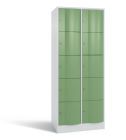 C+P XL Schließfachschrank Resisto 10 Fächer 1950 x 772 x 640 mm lichtgrau resedagrün