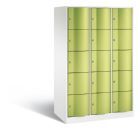 C+P XL Schließfachschrank Resisto 15 Fächer 1950 x 1148 x 640 mm weiß viridingrü

Ei