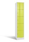 C+P XL Schließfachschrank Resisto 5 Fächer viridingrün 396 x 640 x 1950 mm