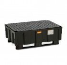CEMO PE Auffangwanne 250/2 mit 2 Kufen mit PE Rost mit Zulassung