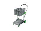 Clax Trolley green edition mit faltbarer Box 46 Liter grey edition