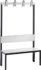 C+P Einseitige Garderobenbank ohne Schuhrost 1000 x 407 x 1650 mm weiß
